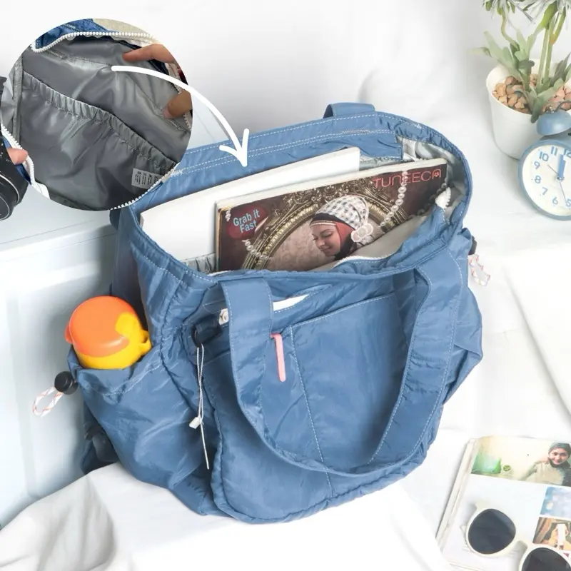Himeku RUKA MEDIUM Totepack 2 in 1 - Tas Sedang - Totebag Backpack - Ransel Crinkle Pria Wanita 4