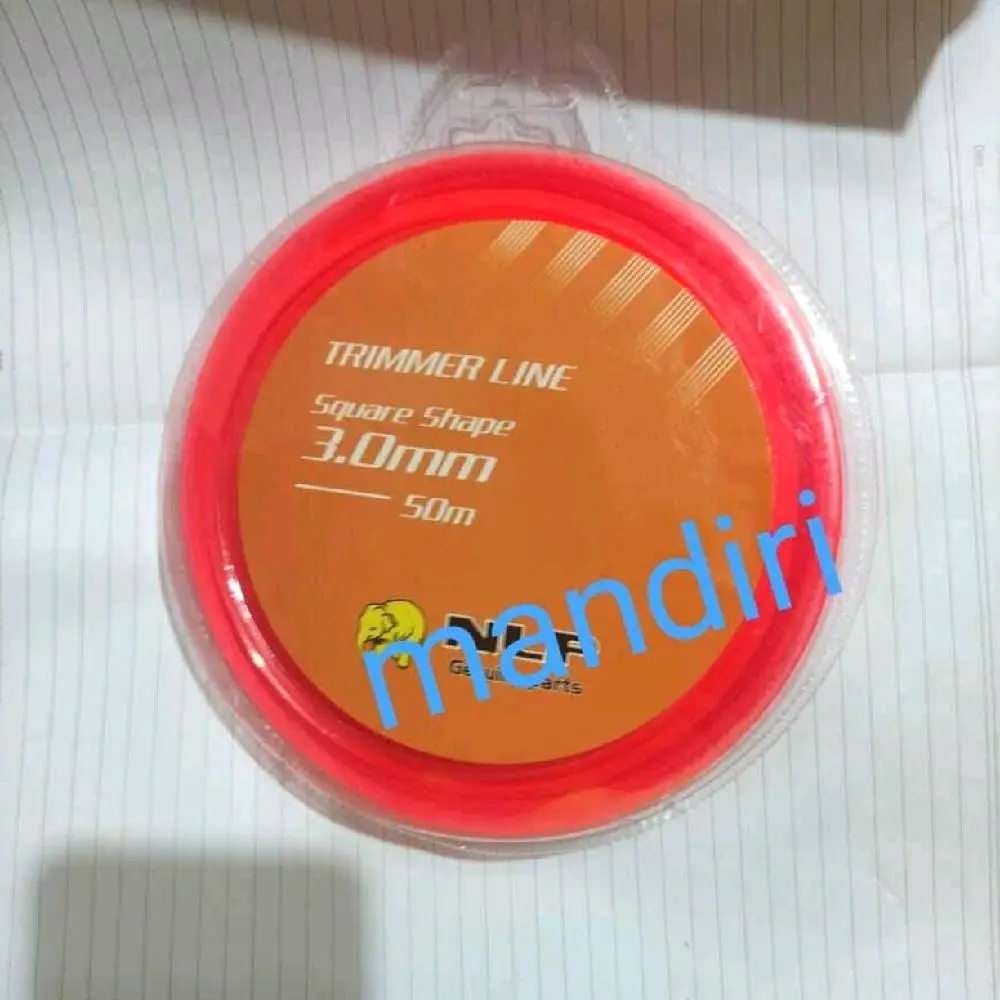 trimmer line 3mili 50meter tali senar nylon mesin potong rumput
