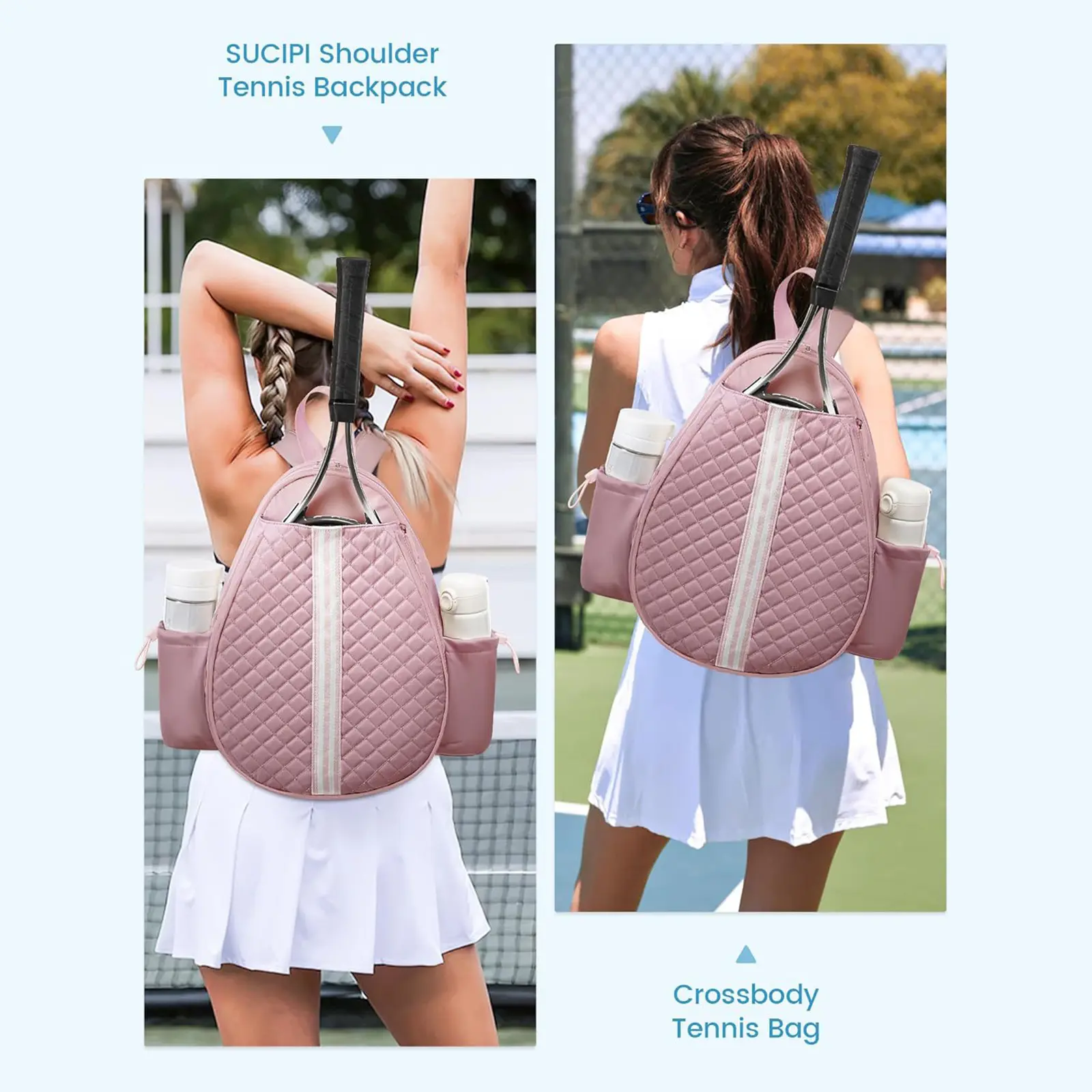 Tas Tenis Ransel Selempang Selempang Tenis untuk Pemain Profesional Atau Pemula