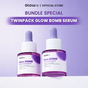 [Twin Pack] Varian 1PCS & 2PCS GLOW FX Glow Bomb Serum - Serum Glowing & Bekas Jerawat 19% Brightening Power pencerah