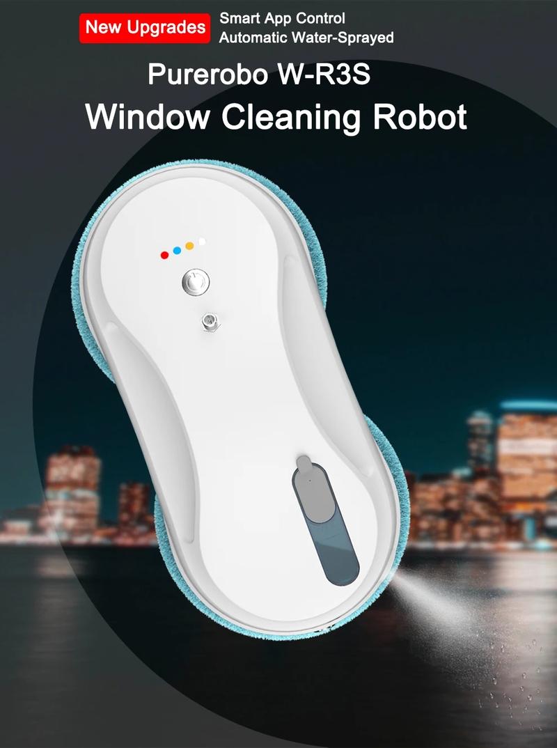 Product Introduction of Window Cleaner Robot Vacuum Cleaner W-R3S 5600pa High  suction power，With Manual & Automatic water spray ，With APP & remote control Window cleaning Robot Home Appliances mesin basuh coway Mesin 0