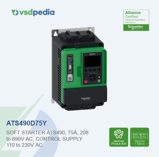 Gambar SCHNEIDER SOFT STARTER ATS490 75A 208-690VAC 37kW ATS490D75Y dari vsdpedia Kota Administrasi Jakarta Timur Tokopedia