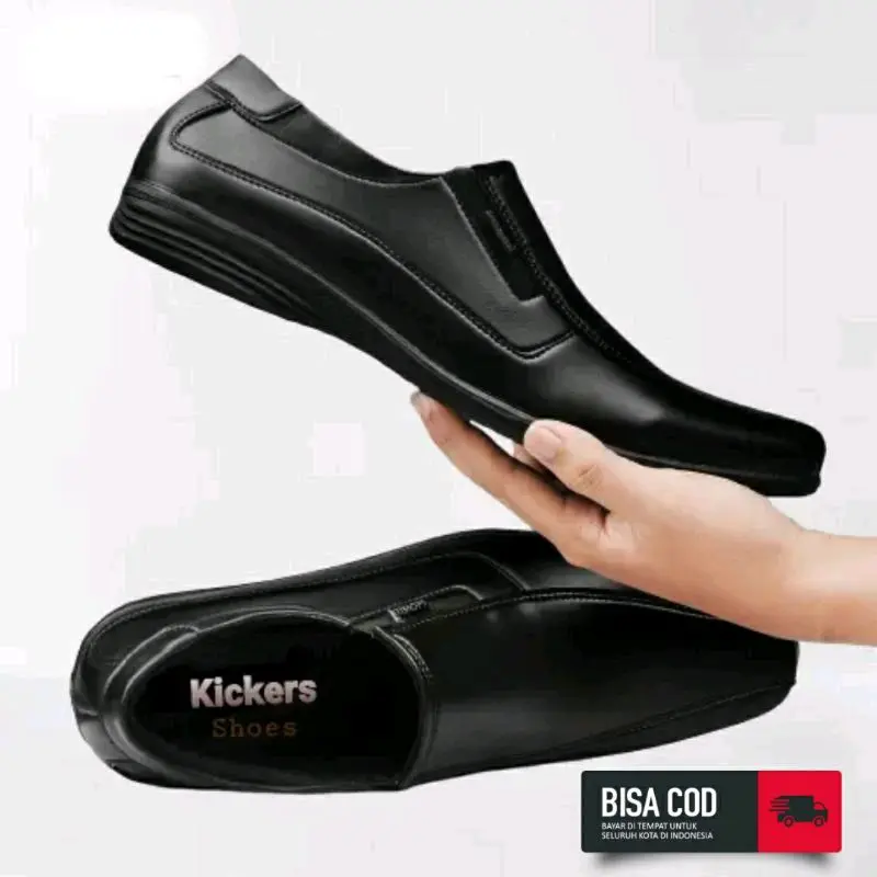 SEPATU PANTOFEL PRIA HITAM/SEPATU PANTOFEL PREMIUM/PANTOFEL KERJA