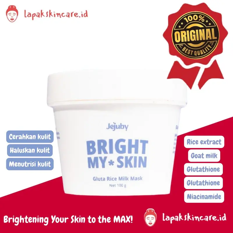 Body Mask JEJUBY - Jejuby Bright My Skin Gluta Rice Mask Masker Badan Brightening 0
