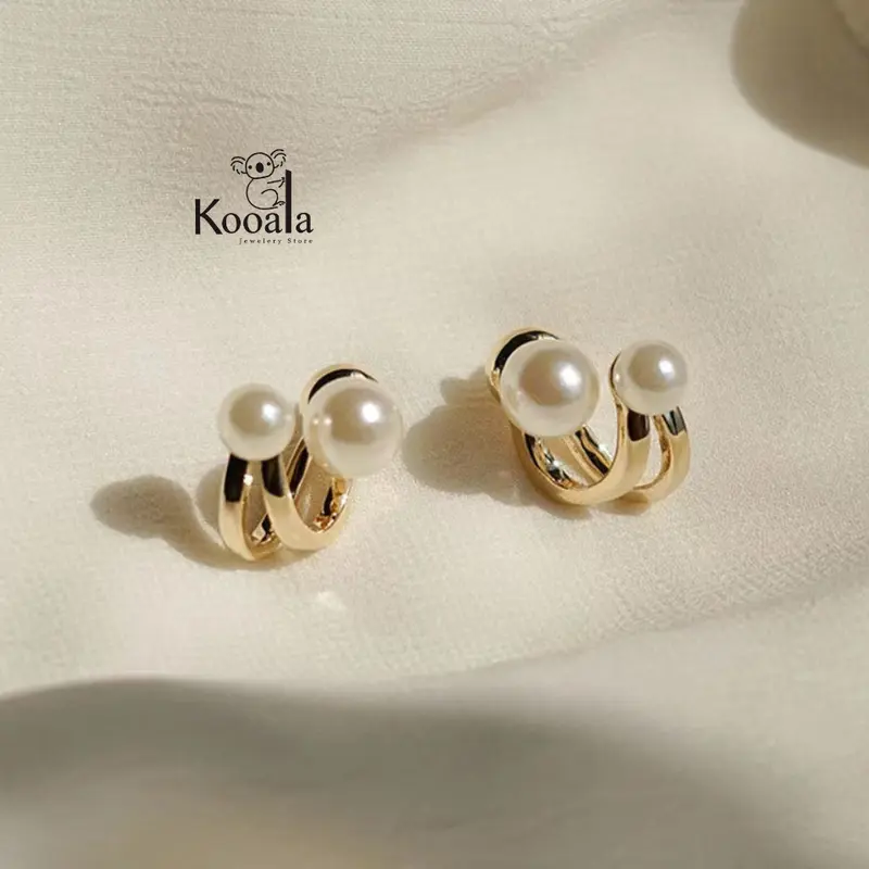 Anting Stacey 2 Pcs Aksesoris Wanita Model Simple Elegan Fashionable Kekinian 2