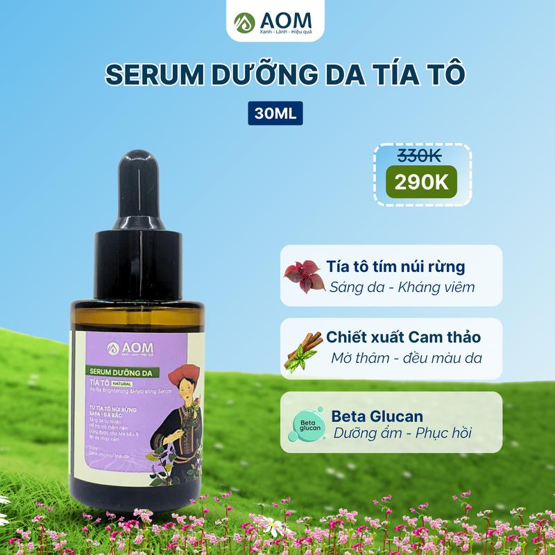 MUA 1 TẶNG 1 Mini Serum Dưỡng Da Tía Tô A OM Skincare Làm Đẹp Da - An toàn cho mọi loại da Chăm Sóc và Dưỡng Ẩm Da - TẶNG KEM DƯỠNG DA