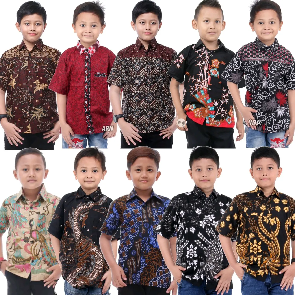 KEMEJA BATIK ANAK LAKI-LAKI LENGAN PENDEK | Kemeja Batik Anak - batik anak - baju batik anak laki-laki umur 2 sampai 10 tahun hem batik anak - bisa bayar ditempat Katun