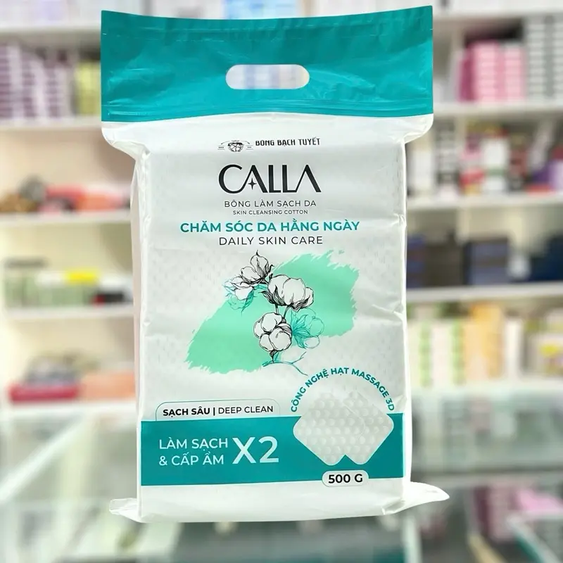 Bông Tẩy Trang Lau Chùi Mực Xăm CALLA ( Bịch 500g)