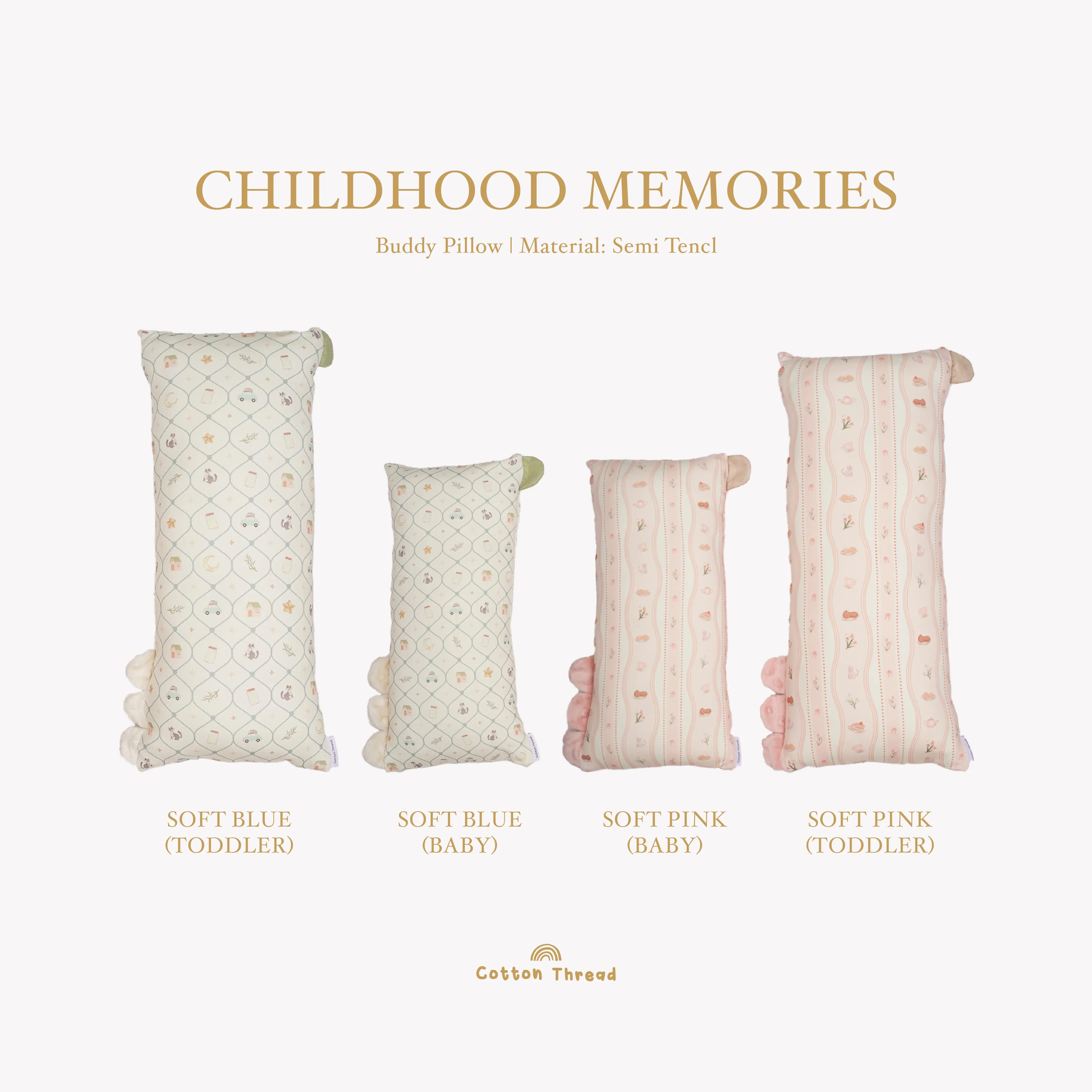 CHILDHOOD MEMORIES BUDDY PILLOW HARI RAYA - HAMPERS LEBARAN - COTTONTHREAD
