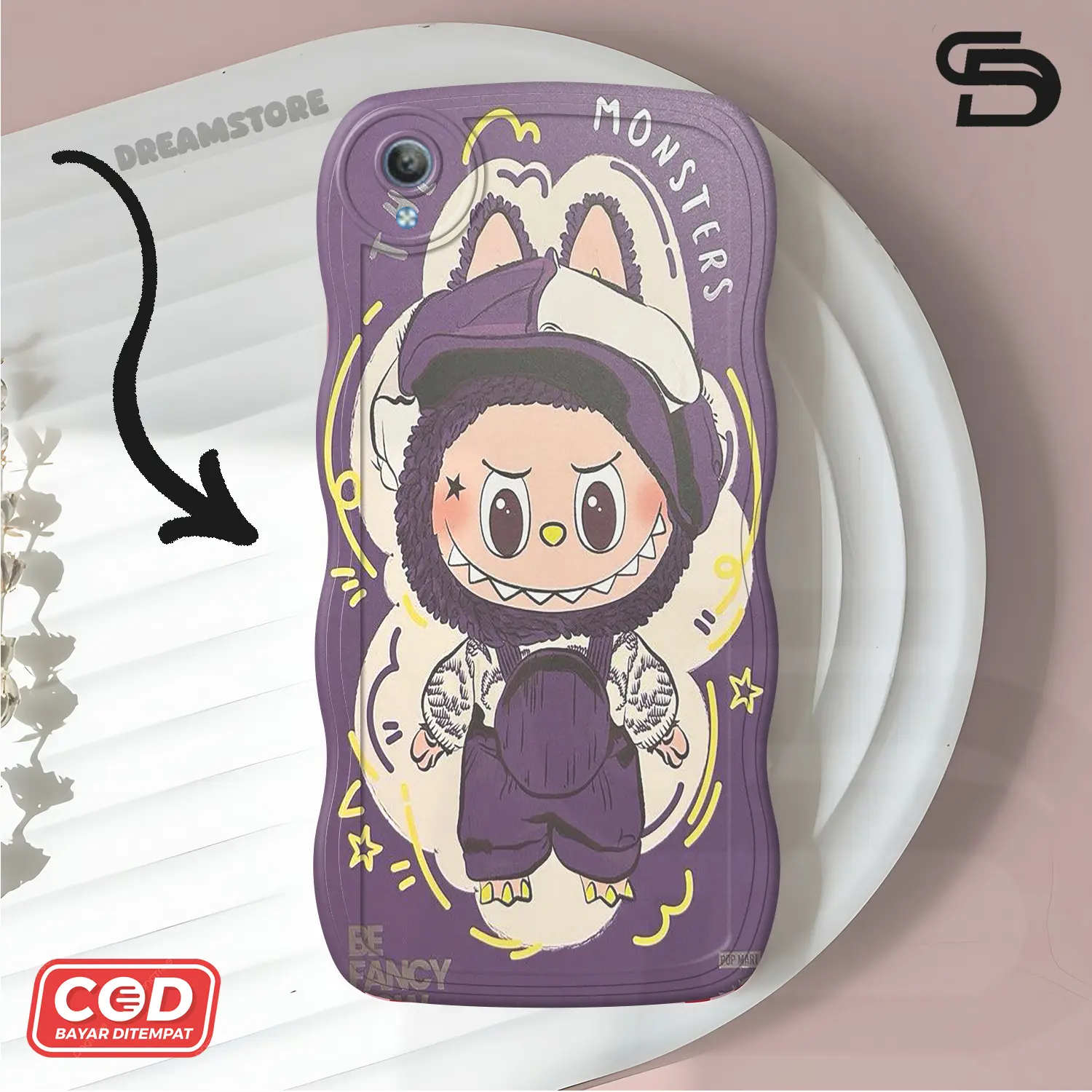 Case Gelombang VIV* Y91C / Y1S / 1820 Motif Aesthetic Bahan Softcase silicon Lentur - Skin / Casing Handpone - Cesing Gelombang - Gelombang Case -Aksesoris Ponsel - Fashion Case - Vrial - Terlaris Cover Handphone Hardcase - Case Termurah