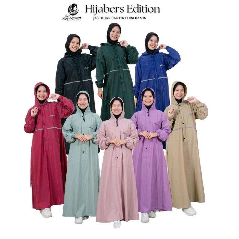 Jas Hujan Kain Gamis Wanita Dewasa Muslimah Bahan PVC Premium Anti Rembes Elastis Lembut Terbaik by Axioma 9