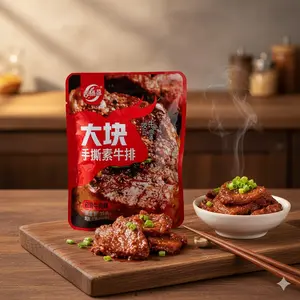 CFY Shredded Steak Vege Beef Meat Steak La Si Dried Tofu Cemilan Pedas Vege Spicy Snack 35Gr Protein Soya Pilihan Rasa Kenyal Padat Cocok untuk Vegetarian Food Tahu Lada Hitam & Braised Beef Hij Capital