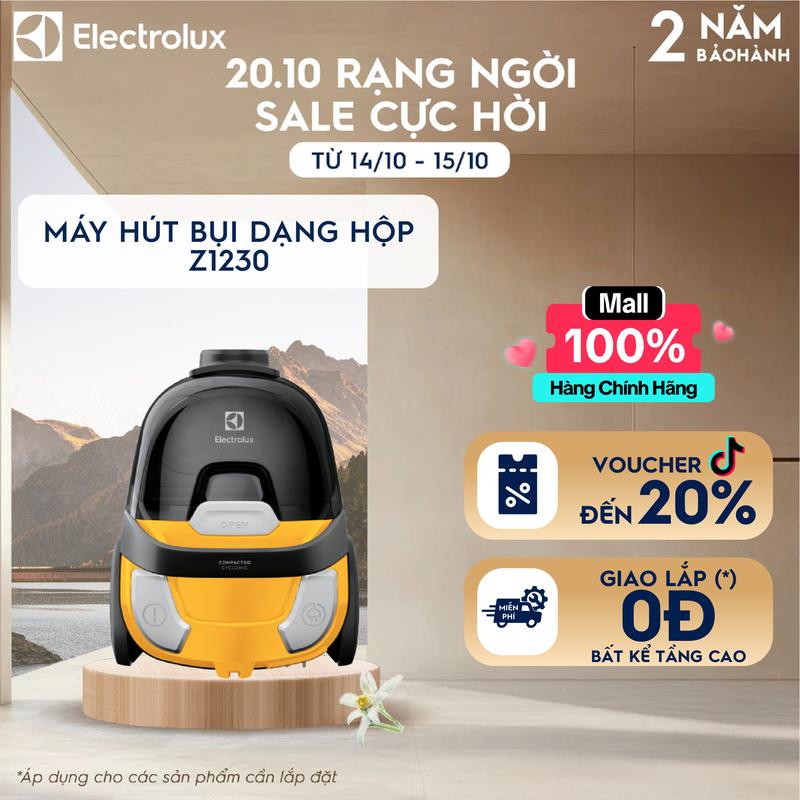 Máy hút bụi lốc xoáy siêu gọn nhẹ Electrolux CompactGo - Z1230 - Đầu hút 2 trong 1