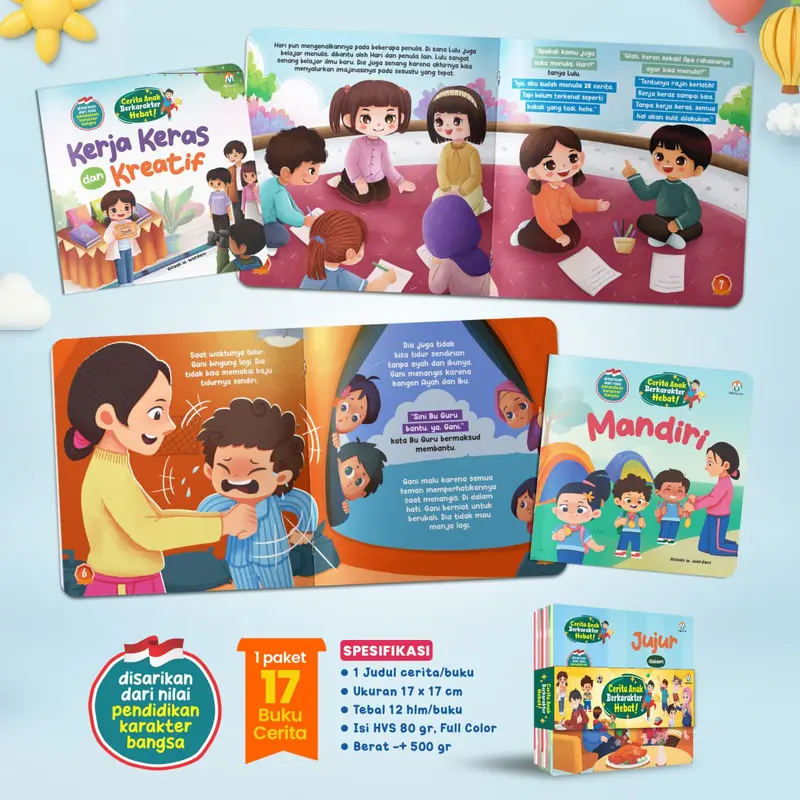 (isi 17 buku) Seri Cerita Anak Berkarakter Hebat - Ziyadbooks - Laris Maris 5