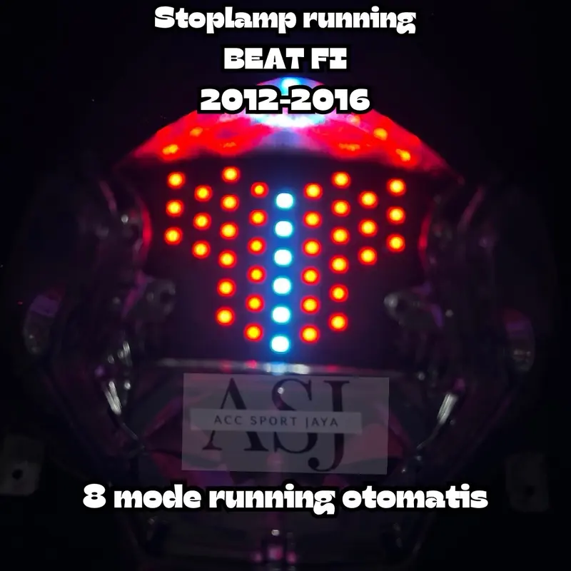 Lampu Stop Running / Stop Lamp Running Beat FI Old Lama Tahun 2012 2013 2014 2015 2016 8 Mode Auto Cakep Motor - Gratis Lem Bakar - Motorcycle 0