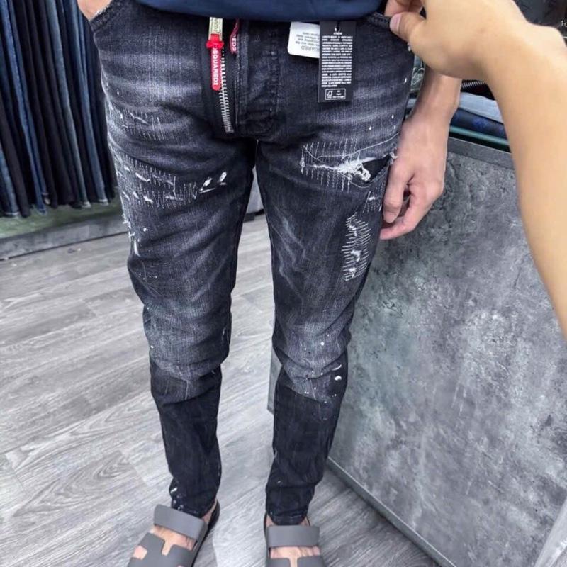 Quần jean nam DS, Q xám thêu vá hàng Quảng Châu 7905