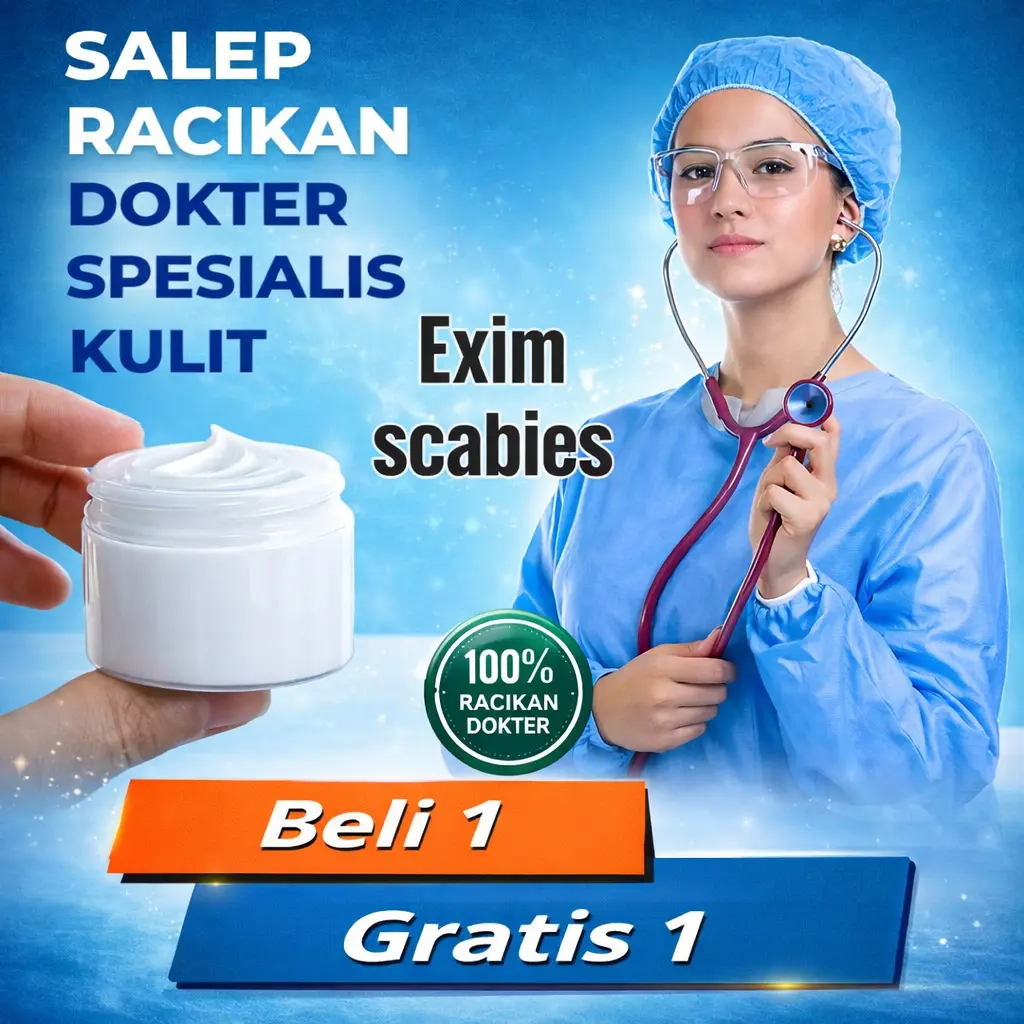 Beli 1 Gratis 1 Salep Atasi Gatal Alergi/ Scabies/ Eksim/ Psoriaris dan Kutu Air (COD / Bayar Ditempat)