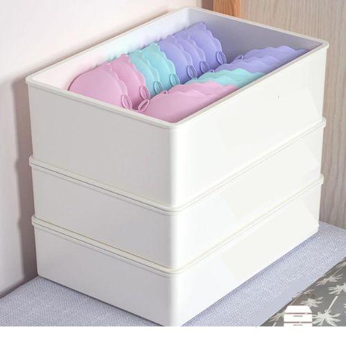 Underwear Storage Box Kotak Penyimpanan Pakaian Dalam Kaos Kaki Dengan Tutup Tempat Penyimpanan Pakain Dalam Serbaguna Merah 7