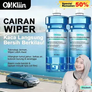 【Versi Upgrade】O!kliin Cairan Wiper Mobil (IClean)，okliin– Pembersih Kaca Anti Minyak & Anti Kabut, Aman Tanpa Korosi, 7 Lapis  Penyaringan, Cairan Ultrapure, Tidak Merusak Wiper, Membantu Memperpanjang Umur Karet Wiper（Wiper Fluid）
