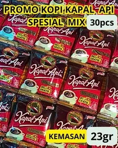 KOPI KAPAL API SPECIAL MIX 3 RENCENG (30 X 23gr) kopi hitam plus gula coffee luwak