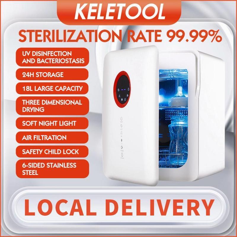 Product Introduction of 18L UV Sterilizer Baby Bottle Cabinet LED Beads Baby Bottle Dryer Cryogenic Disinfection UV Sterilizer Box 0