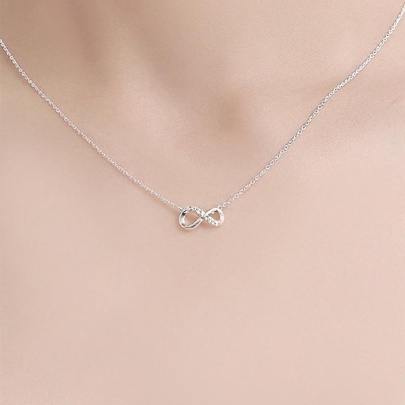 Vòng Cổ Đeo Được, Quý Cô Sành Điệu, Đeo Hàng Ngày, Với Zirconia Sáng, Màu Bạc, Mặt Dây Chuyền Trang Sức, Thích Hợp Để Đính Hôn, Hợp Xu hướng, Quà Tặng Trang Sức vòng  cổ 3