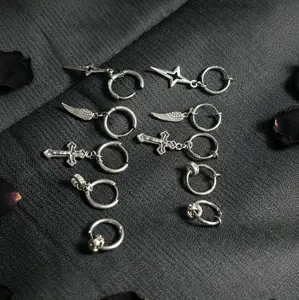 anting jepit bandul tindik & tanpa tindik Earrings