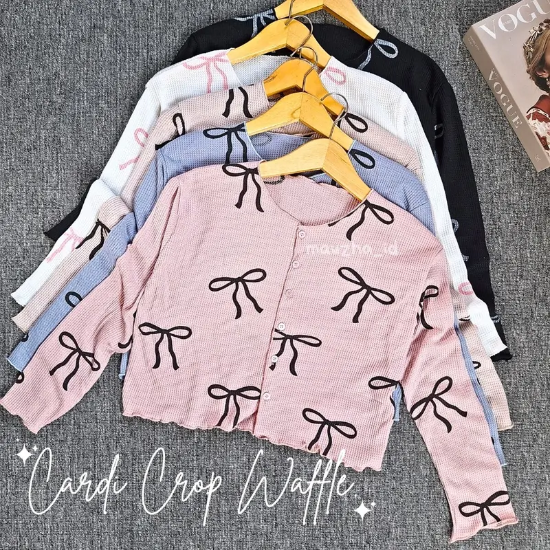 CARDI CROP WAFER MOTIF |  Atasan Wanita Crop 0
