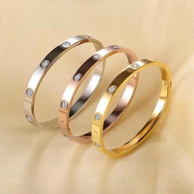 Gelang nagita cartiel Titanium Perhiasan Gelang Harian Berbahan Titanium Elegan anti karat terlaris termurah viral Bracelets