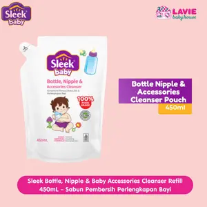 Sleek Bottle, Nipple & Baby Accessories Cleanser Refill 450mL – Sabun Pembersih Perlengkapan Bayi | Aman & Efektif Mengangkat Sisa Susu - Lavie Baby House