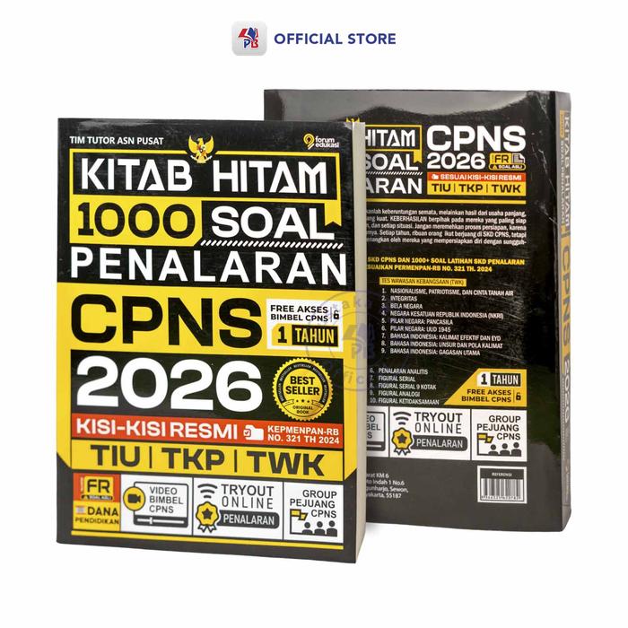 Gambar Buku Tes CPNS 2026 / Kitab Hitam 1000 Soal Penalaran CPNS 2026 Kisi Kisi Resmi TIU TKP TWK dari Pustaka Baru Press Kab. Bantul Tokopedia
