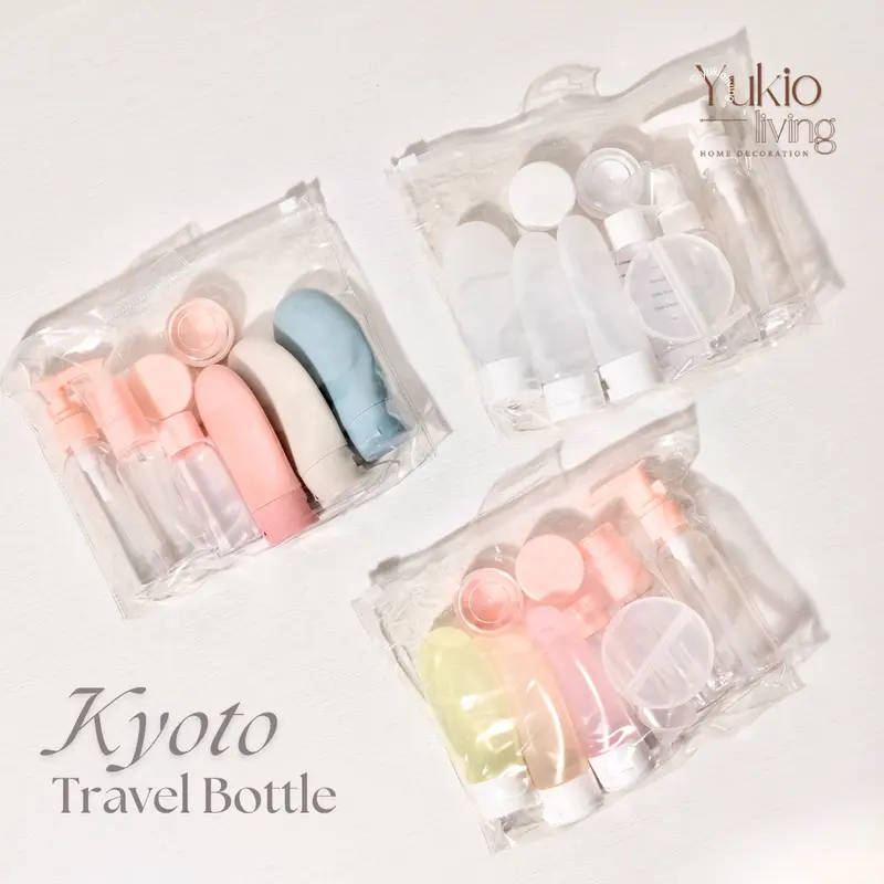 YUKIO Kyoto Travel Bottle - 12in1 Travel Set Botol Sabun Shampoo Lotion Skincare Toiletries Kit 0