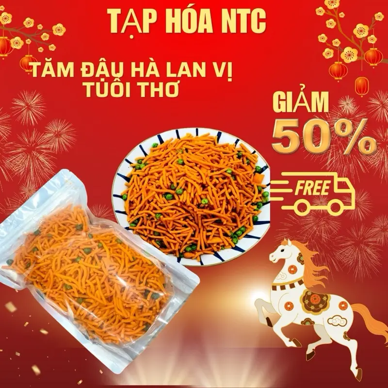 500G Bim Bim Que Đậu Hà Lan Vị Ngày Xưa Thơm Bùi