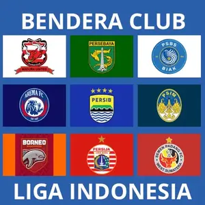 BENDERA CLUB LIGA 1 / LIGA INDONESIA / PERSIJA/PERSIB/PERSEBAYA/AREMA - Bendera Koleksi Klub Sepak Bola jakmania