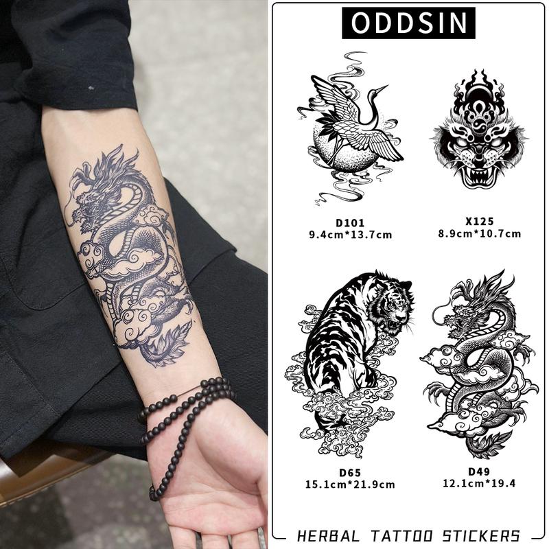 Hình Xăm Tạm Thời Bộ 4 Cái Không Thấm Nước Lâu Trôi Miếng Dán Hình Xăm Kéo Dài Trong 15 Ngày Trải Nghiệm Hình Xăm