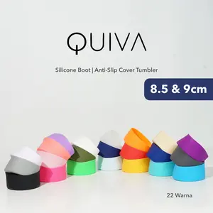 Pelindung Botol Minum Tumbler / Bottle Boot Sillicone Antislip OWALA HYDROFLASK STANLEY CORKCICLE TYESO Diameter 9cm Kapasitas 32-40oz - QUENCH 32oz Silicone