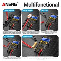 Gambar (Paket A) Aneng SZ306 Pro Digital Multimeters Testers AC/DC Voltage Diode Test Buzzer 10A Current dari Aneng Official Store Kab. Tangerang 5 Tokopedia