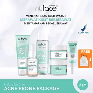[Free Produc]Paket Nuface 6 in 1 Acne Prone/Anti Jerawat/Acne Series Facial Treatment Berjerawat