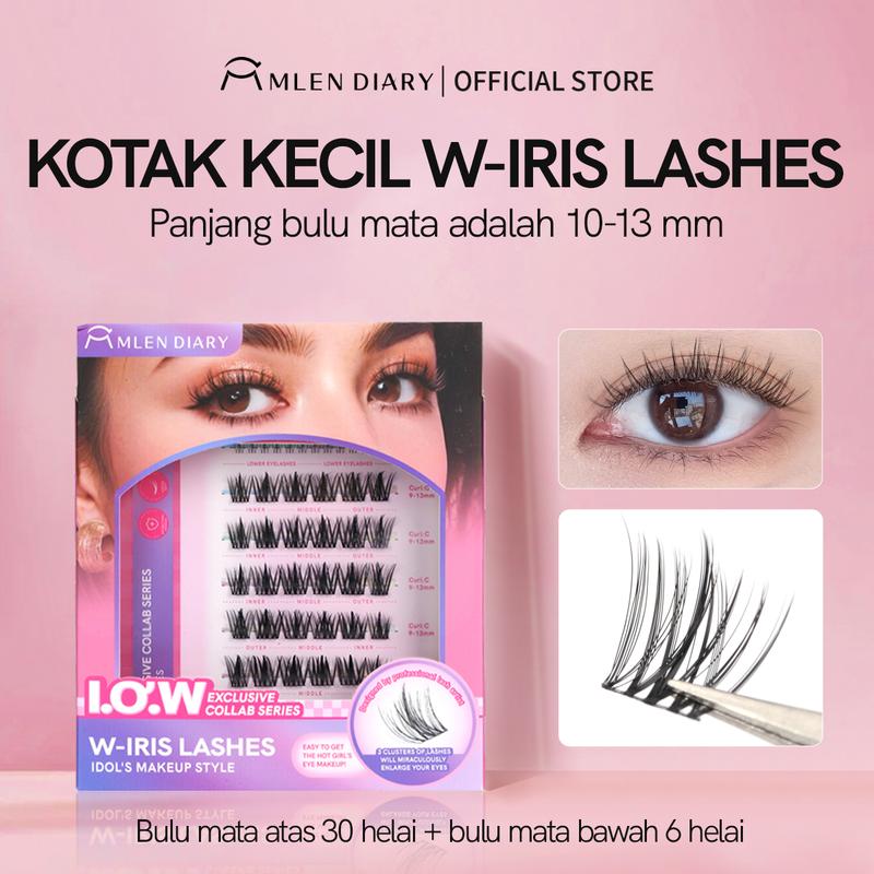 Mlen Diary Bulumata W-IRIS Bulu Mata Kolaborasir Eksklusif 6D 9-13mm Extensions Bulu Mata Korea Extension 4