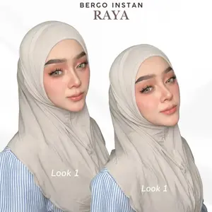 Qudsiyyah - Bergo Raya Instan - Kerudung Bergo Bahan Kaos rayon spandex Jilbabnya Instan Kaos Rayon Hijab Bergo Kaos hijab daily