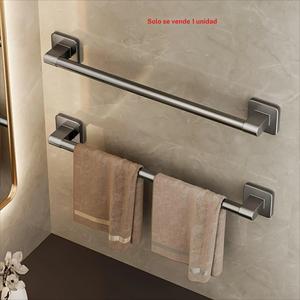 Toallero de Pie Montado en la Pared, Aluminio Antióxido y ABS Duradero, Barra de Toallas Autoadhesiva Ahorradora de Espacio para Almacenamiento en Baño y Cocina