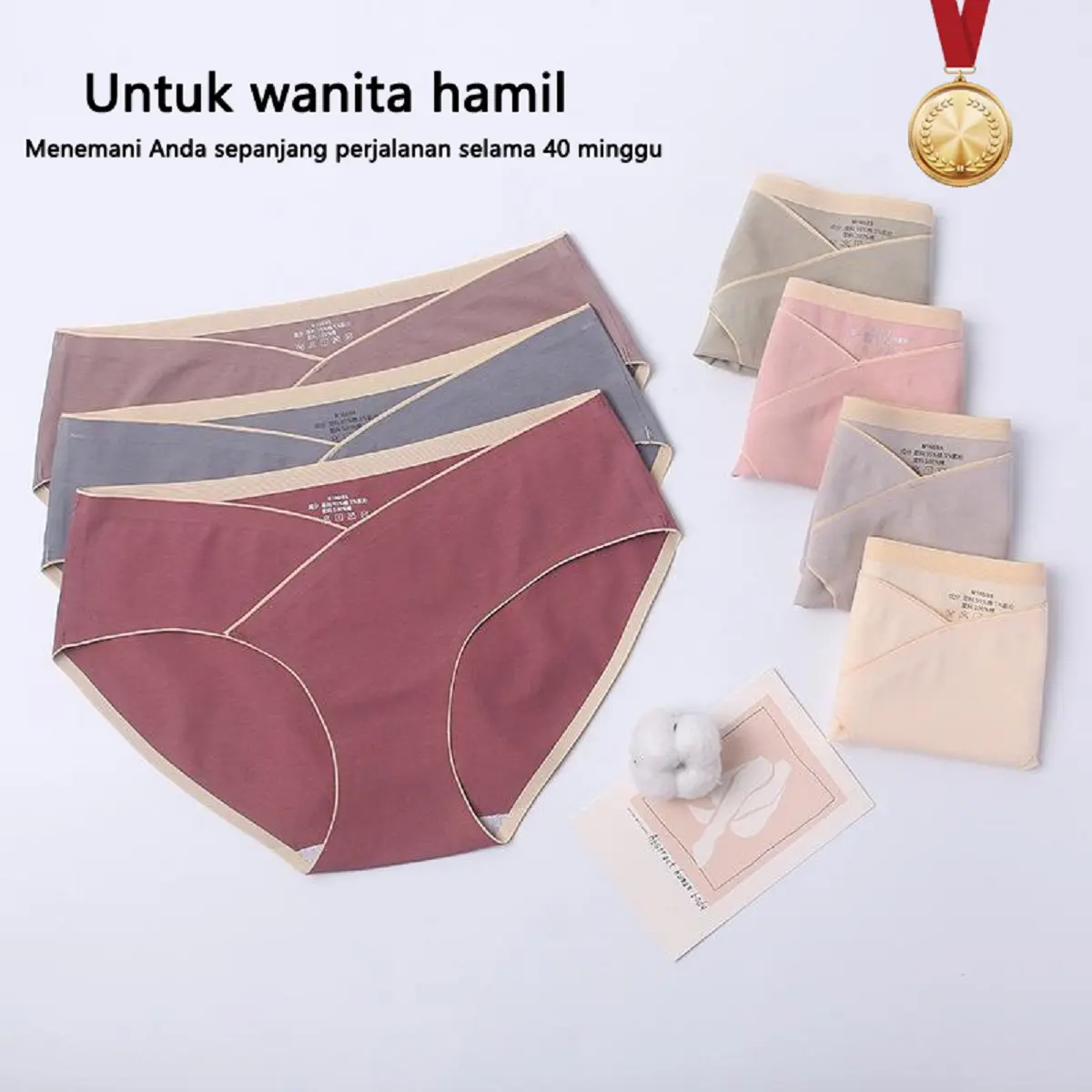 jumbo Celana Bersalin Katun Celana Hamil Bernapas Celana Dalam untuk Wanita Hamil dan Celana Dalam Pascapersalinan 20022