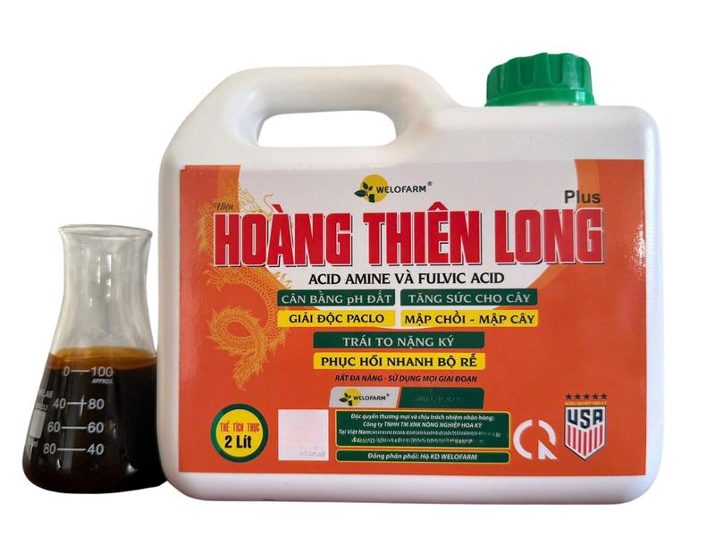 Phân Bón Hữu Cơ Cho Đất Trồng HOÀNG THIÊN LONG PLUS 2L Giúp Mập Chồi - Mập Cây, Tăng Sức Cho Cây, Trái To - Nặng Ký