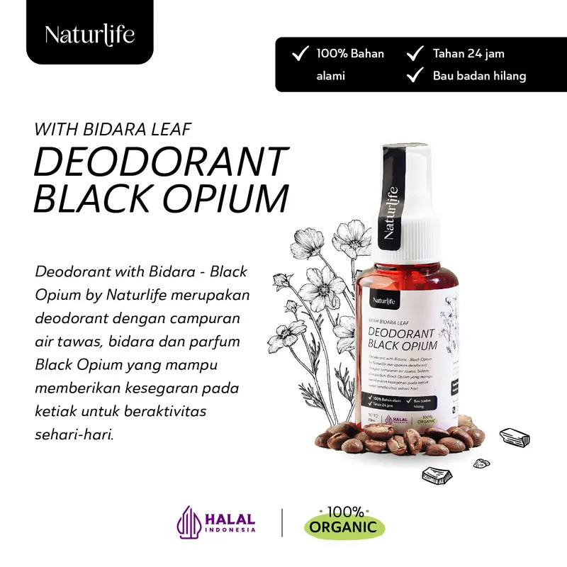 DEODORANT TAWAS BIDARA - BLACK OPIUM / TAWAS SPRAY 70ML / DEODORANT SPRAY TAWAS CAIR / DEODORANT SPRAY TAWAS BPOM / DEODORANT SPRAY AROMA / DEODORANT SPRAY TAWAS MENCERAHKAN KETIAK / DEODORANT SPRAY TAWAS / TAWAS SPRAY COD DARI BUMI / TAWAS SPRAY 1