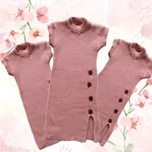 (Promo Oktober Murah) - Baju Atasan Dress Rajut CURLY Anak Perempuan Usia 3-5 Tahun Lengan Pendek -  Fashion Rajut Anak Perempuan - Rajut anak Cewek lucu