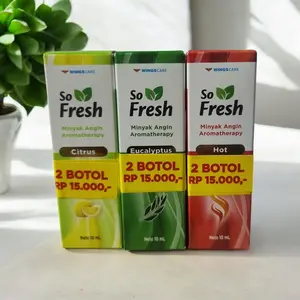 Paket hemat 4 pcs so fresh minyak angin aromatherapy 10 ml