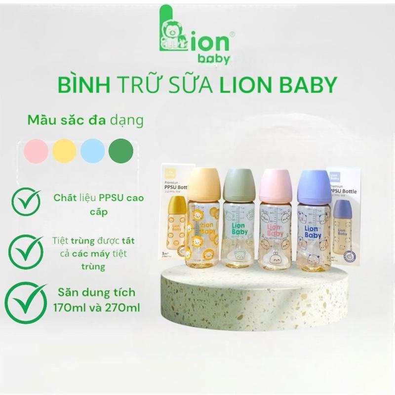Dụng cụ trữ sữa Lion baby đủ size 170ml và 270ml