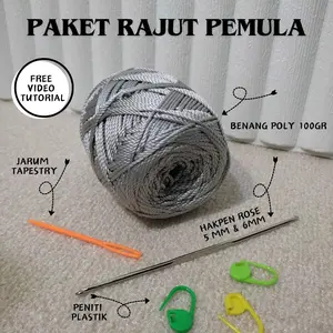 PAKET BELAJAR MERAJUT LENGKAP DENGAN VIDEO TUTORIAL