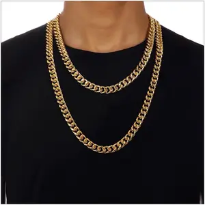 Kalung Pria Kalung Titanium Kalung Emas Anti Karat Anti Luntur