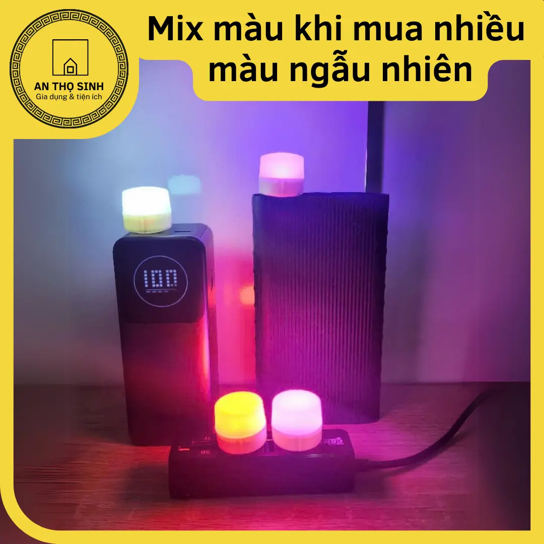 [Một cái] Đèn usb mini đổi màu – làm đèn ngủ, đèn pin, decor cực chill